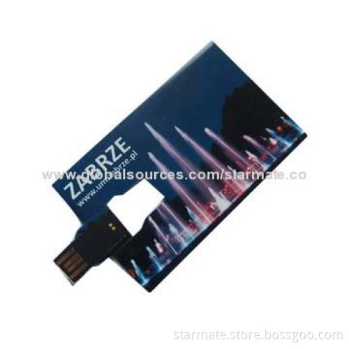 Credit Card-shaped USB Flash Drive, 512MB, 1, 2, 4, 8, 16, 32GB Capacity